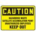 Accuform Signs MCHL645XT OSHA "HAZARDOUS WASTE" Sign - 7" x 10", Dura-Plastic, Yellow