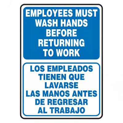 Accuform Signs SBMRST579XV Bilingual Hand Washing Sign - 14
