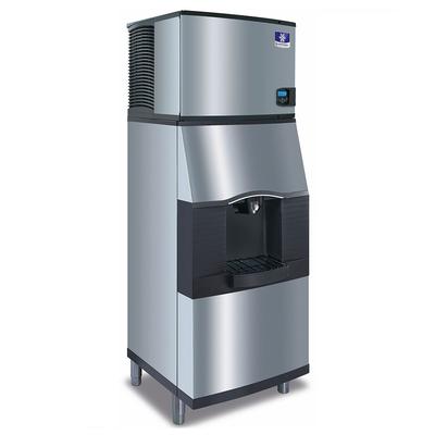 Manitowoc IDT0450A/SPA312 470 lb Full Cube Commercial Ice Machine w/ Ice Dispenser - 180 lb Storage, Bucket Fill, 115v, easyTouchÂ® Display, Dice Ice, Stainless Steel