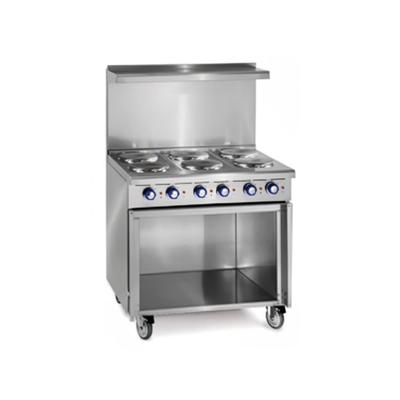 Imperial IR-6-E-XB 208/1 36" Pro Series 6 Sealed Element Commercial Electric Range w/ Storage Base, 208v/1ph, Stainless Steel