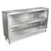 John Boos EDSC8-1848 48" Dish Cabinet w/ Open Base & Midshelf, 18"D, Stainless Steel