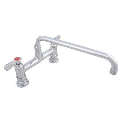 John Boos PBF-8HD-12-SLF Deck Mount Faucet w/ 12" Swing Nozzle, Chrome