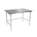 John Boos ST4-3036GBK 36" 14 ga Work Table w/ Open Base & 300 Series Stainless Flat Top, Stainless Steel