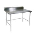 John Boos ST4R5-3036SBK 36" 14 ga Work Table w/ Open Base & 300 Series Stainless Top, 5" Backsplash, Stainless Steel