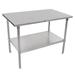 John Boos ST6-3696SSK 96" 16 ga Work Table w/ Undershelf & 300 Series Stainless Flat Top, Stainless Steel