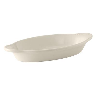 Tuxton BEN-150 17 oz. Oval, DuraTuxÂ© Welsh Rarebit - Ceramic, American White/Eggshell, 12/Case