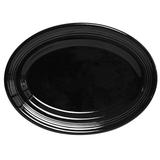 Tuxton CBH-096 9 3/4" x 6 1/2" Oval ConcentrixÂ© Platter - Ceramic, Black