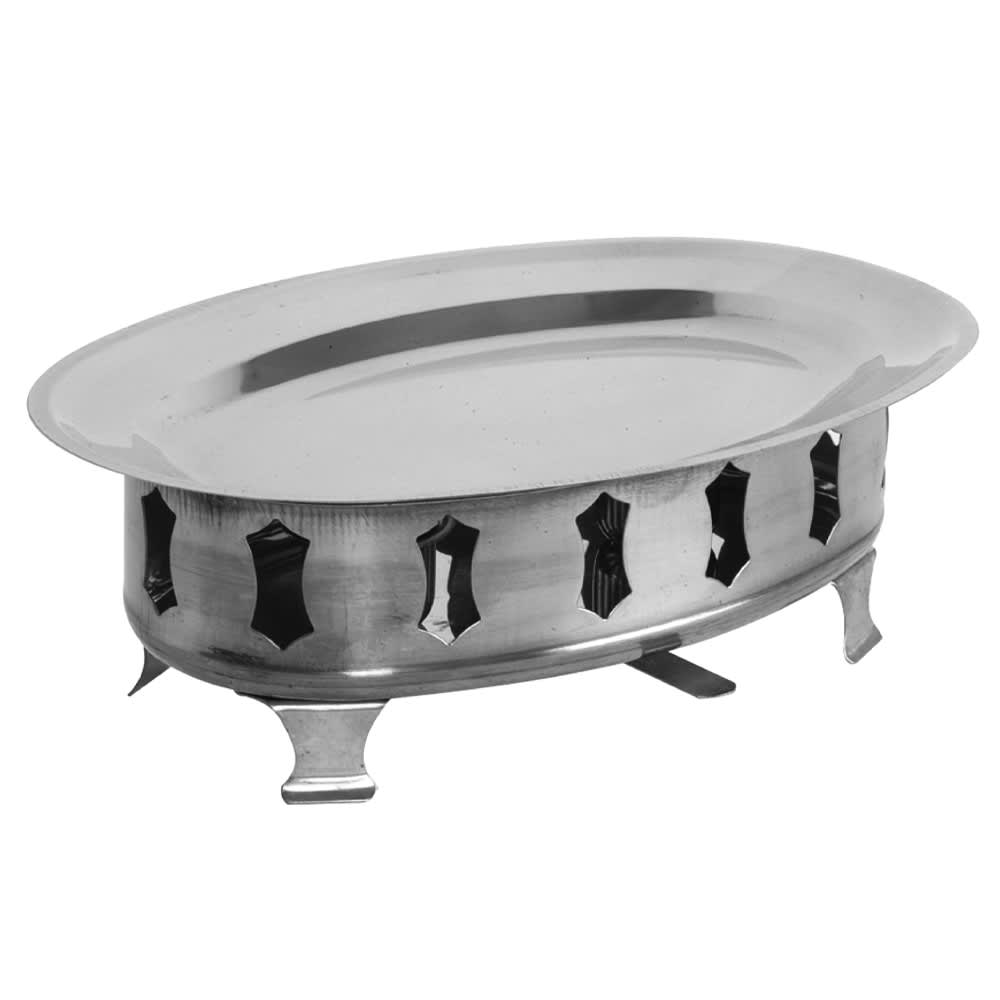 Thunder Group SLFD002 16" Oval Chafer Platter w/ Stand, Stainless Steel, 16" Length