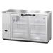 Hoshizaki BB59-G-S 59 1/2" Bar Refrigerator - 2 Swinging Glass Doors, Stainless, 115v, Silver