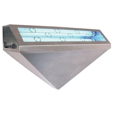 Gardner WS-95 SS Wall Mount Decorate Insect Light Trap w/ Glueboard - 1800 sq ft Range, Stainless Steel, 5" x 17" Glueboard, Silver