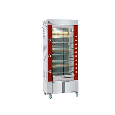 Rotisol USA GF975-8G-SSP Gas 8 Spit Commercial Rotisserie w/ 24 Bird Capacity, Natural Gas, Stainless Steel, Gas Type: NG