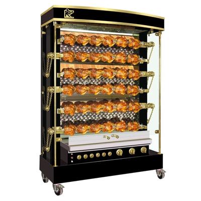 Rotisol USA MF1375-6G-LUX Gas 6 Spit Commercial Rotisserie w/ 36 Bird Capacity, Natural Gas, Stainless Steel, Gas Type: NG