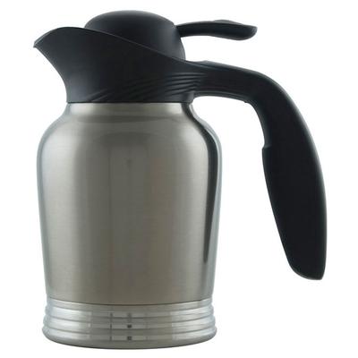Service Ideas 10-00006-000 3/5 liter Vacuum Carafe w/ No Drip Lip, Stainless Insulation, Silver