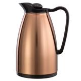 Service Ideas CGC060CP 3/5 liter Carafe w/ Dripless Spout, Glass Interior, Copper, Black