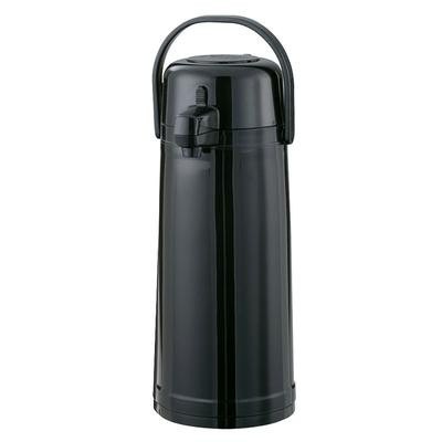 Service Ideas ECAS22PBLK 2 2/5 Liter Push Button Airpot, Stainless Steel Liner, Black