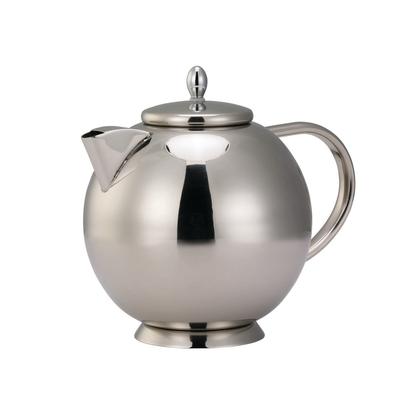 Service Ideas TT07SS 24 oz Stainless Steel Teapot, Polished, Silver