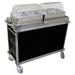 Cadco CBC-HH-L6-4 MobileServ 52 3/4" Hot Food Table w/ (2) Wells & Enclosed Base, 120v, Black