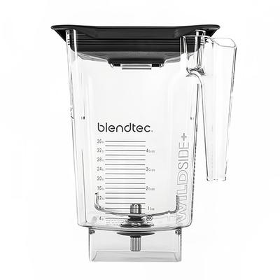 Blendtec 40-710-10 90 oz WildSide Jar w/ Black Hard Lid & 4" Wingtip Blade - Tritan, Clear