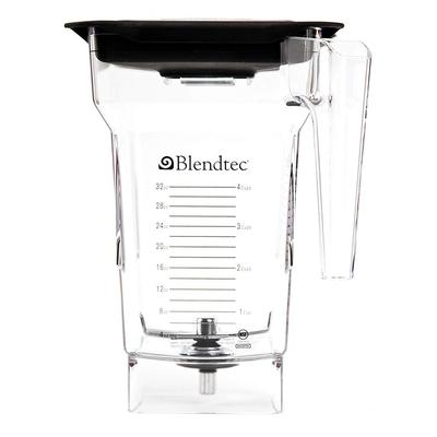 Blendtec 40-711-02 75 oz FourSide Jar w/ Black Soft Lid & 3" Wingtip Blade - Tritan, Clear