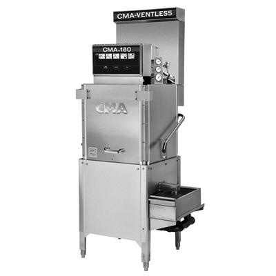 CMA Dishmachines 180-VL 240/3 Energy Mizer High Temp Door Type Dishwasher w/ 40 Racks/hr Capacity, Built-in Booster, 240v/3ph, Stainless Steel