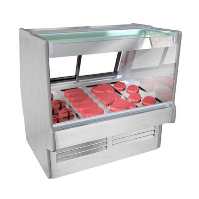 Structural Concepts GMGV4 48 3/4" Full Service Deli Case w/ Straight Glass - (1) Level, 110-120v, Black