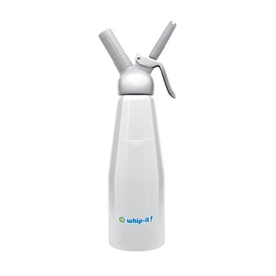 Whip-It! DC-ELEM-L01 1 Liter Whipped Cream Dispenser w/ 3 Nozzles - Aluminum, Silver