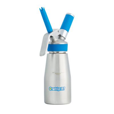 Whip-It! DC-SPEC-Q01S 1/4 liter Whipped Cream Dispenser w/ 3 Nozzles, Stainless Steel