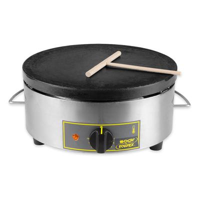 Equipex 350FE 13 3/4" Single Crepe Maker w/ Cast Iron Plate, 120v, Stainless Steel