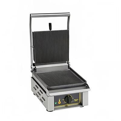 Equipex SAVOY S/S Single Commercial Panini Press w/ Cast Iron Smooth Plates, 120v, 120 V, Stainless Steel