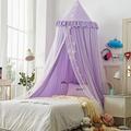 Bed Canopy for Girls Bedroom,Children Princess Bed Canopy,Round Dome Hanging Mosquito Net for Baby Kids Bed Canopy Crib Nook Castle Game Tent Nursery Play Room Reading Corner Decoration Color A