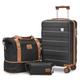 imiomo Carry on Gepäck, 20 im Carry-on Koffer mit Spinner Wheels, Hardside 3PCS Set Leichtes Rolling Reisegepäck mit TSA Lock(20"/Rosa)