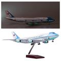 1:150 Scale Large Model Airplane Air Force One Boeing 747 Plane Models Diecast Aircraft American Plane Model Jet Plane with LED Light Gear And Wooden Stand Model Kit,upgraded