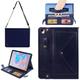 Handbag Case for iPad 10.2" (9th/8th/7th Gen) 2021/2020/2019, Techcircle Folio Stand iPad Crossbody Wallet Case with Pencil Holder & Envelope Pocket, Hand Strap+Shoulder Strap Protective Cover, Navy
