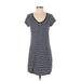 Gap Casual Dress - Mini V Neck Short sleeves: Blue Print Dresses - Women's Size Small
