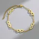 Bracelets minimalistes en acier inoxydable pour femmes bijoux avec symbole de l'infini pendentifs