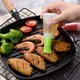 Bouteille d'Huile Portable en Silicone avec Brosses Outil de Cuisson pour Liquide de BBQ de