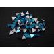 500 pieces, Mosaic Turquoise Mirror Triangle pieces (Approx 5x5x5 mm) 1.6 mm thick.