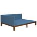 Full Size Linen-Blue Upholstered Daybed/Sofa Bed Frame for Small Bedroom City Aprtment Dorm