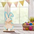 Toyfunny Wooden Easter Dwarf Rabbit Decoration Ornaments For Easter Home Desktop Decorations