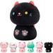 35cm 3D black cat plush pillow black cat plush toy Chuanjing pillow cat pillow Chuanjing cat shaped design waist back decoration