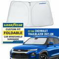 Goodyear Foldable Windshield Sun Shade for Chevrolet (Chevy) TrailBlazer 2021-2024 Custom-Fit Car Windshield Cover Car Sunshade Vehicle Sun Protector Auto Car Window Shades for Front Window - GY008212