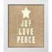 LightBoxJournal 20x23 White Modern Wood Framed Museum Art Print Titled - Personalized Christmas Sign V33 V2