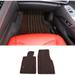 Carpet Car Floor Mats Compatible with Chevrolet Corvette C8 2020-2023 Auto Rubber Floor Mats All Weather Floor Mats Protection Accessories 2PCS (Black-red)