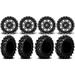 Fuel Lethal Black 14 Wheels 27 Swamp Lite Tires Sportsman 550 850 1000