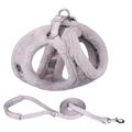 Winter Warm for Small Dogs Cats Coat Chihuahua Puppy Vest Pet Supplies Dog Leads Dog Harness Leash GREY XXS