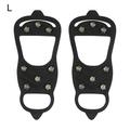 1 Pair Winter Universal Anti Slip Outdoor Sports Cleats Shoes Cover Ice Gripper Snow Ice Claw Climbing Crampon L