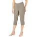 Plus Size Women's Liz&Me® Chino Tab Capri by Liz&Me in Chai Latte (Size 32 W)