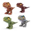 Cartoon Prank Finger Toy Snap Dinosaur Toy Figure Model Animal 4PCS Backpack Accs Window Display Role for Play Game Prop