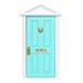 CuiYou Dollhouse Door 4 Panel Design Accessories Wood Simulation Dollhouse Steepletop Door for Entertainment