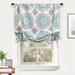 Orren Ellis Ebling Tie up Adjustable Balloon Floral Blackout Thermal Outdoor Rod Pocket Single Curtain Panel Polyester in White | 47 H in | Wayfair